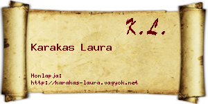 Karakas Laura névjegykártya